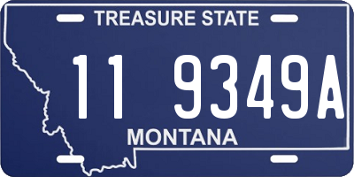 MT license plate 119349A