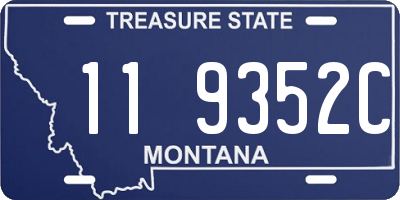 MT license plate 119352C