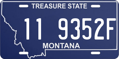 MT license plate 119352F