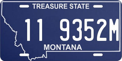 MT license plate 119352M