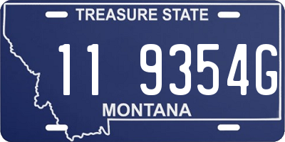 MT license plate 119354G