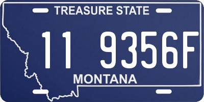 MT license plate 119356F