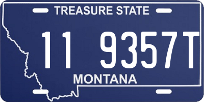 MT license plate 119357T