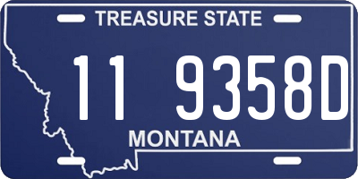 MT license plate 119358D