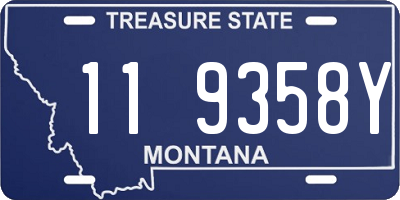 MT license plate 119358Y