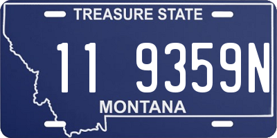 MT license plate 119359N