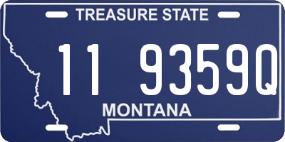 MT license plate 119359Q