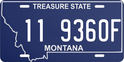 MT license plate 119360F