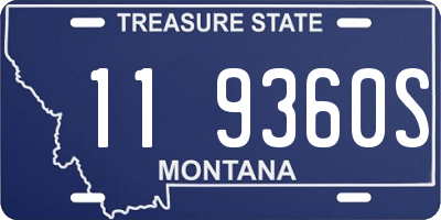 MT license plate 119360S