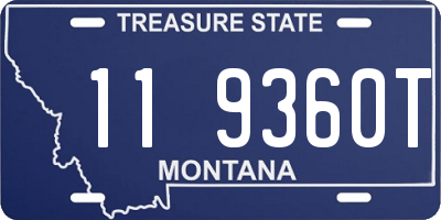 MT license plate 119360T