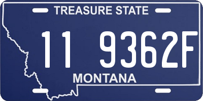 MT license plate 119362F