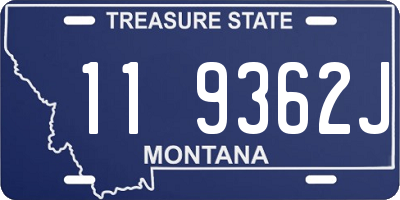 MT license plate 119362J