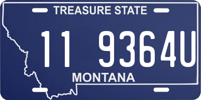 MT license plate 119364U