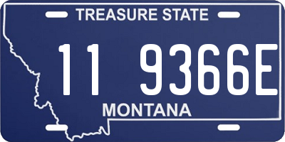 MT license plate 119366E