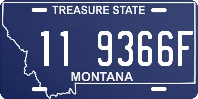 MT license plate 119366F