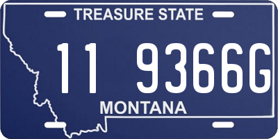 MT license plate 119366G