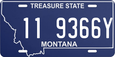 MT license plate 119366Y