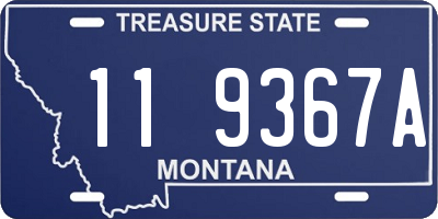 MT license plate 119367A