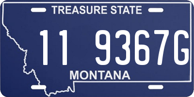 MT license plate 119367G