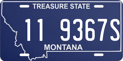MT license plate 119367S