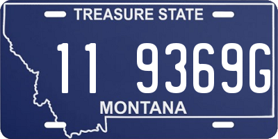 MT license plate 119369G