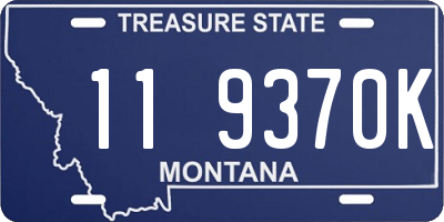 MT license plate 119370K