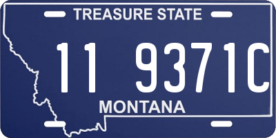 MT license plate 119371C