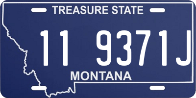 MT license plate 119371J