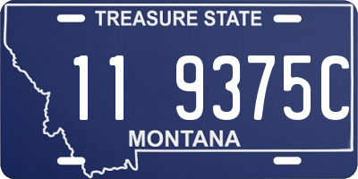 MT license plate 119375C