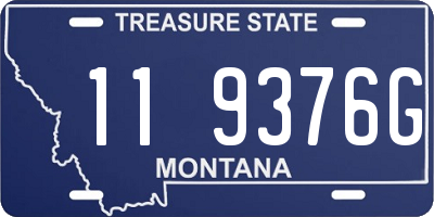 MT license plate 119376G