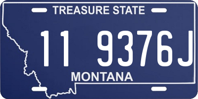 MT license plate 119376J