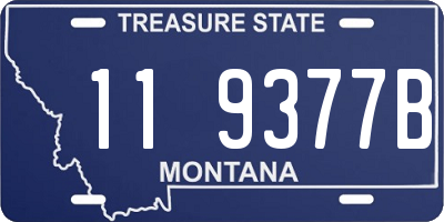 MT license plate 119377B