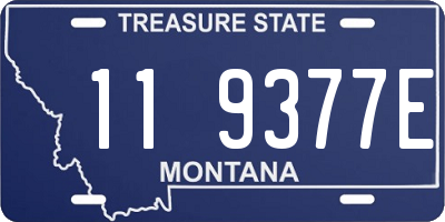 MT license plate 119377E