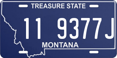 MT license plate 119377J