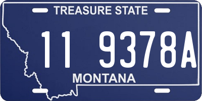 MT license plate 119378A