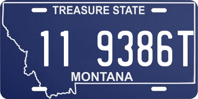 MT license plate 119386T
