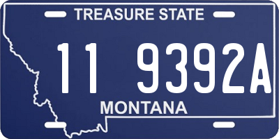 MT license plate 119392A