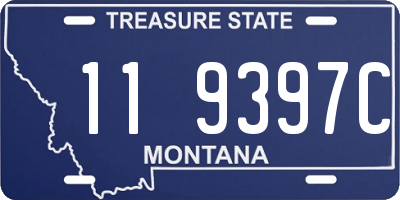 MT license plate 119397C
