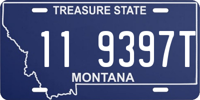 MT license plate 119397T