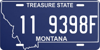 MT license plate 119398F