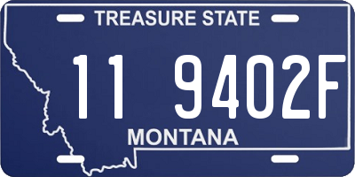 MT license plate 119402F