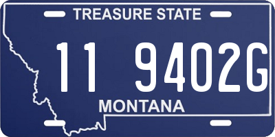 MT license plate 119402G