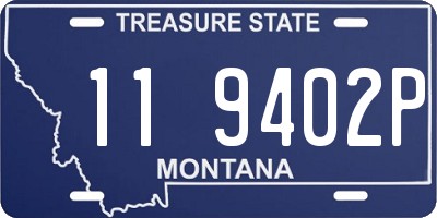 MT license plate 119402P