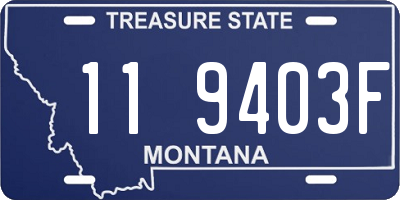 MT license plate 119403F