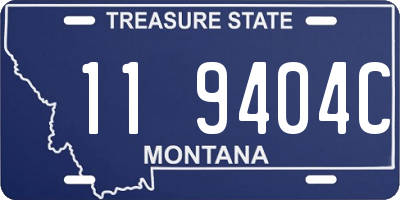 MT license plate 119404C
