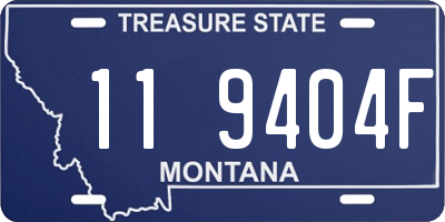 MT license plate 119404F
