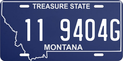 MT license plate 119404G