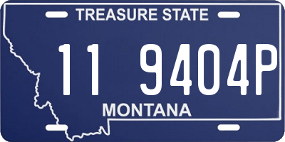 MT license plate 119404P