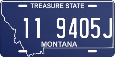 MT license plate 119405J