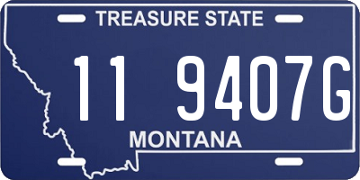 MT license plate 119407G